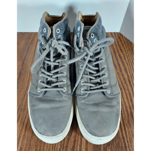 Vans Off The Wall Ultracush High Top 500383 Grey Leather Canvas Size 11 - Picture 2 of 7